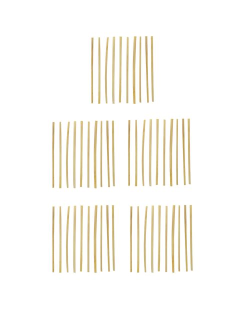 Set di 50 cannucce di grano beige - 20 cm