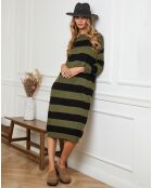 Robe Pauline kaki/noir