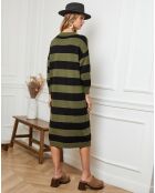 Robe Pauline kaki/noir