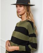 Robe Pauline kaki/noir
