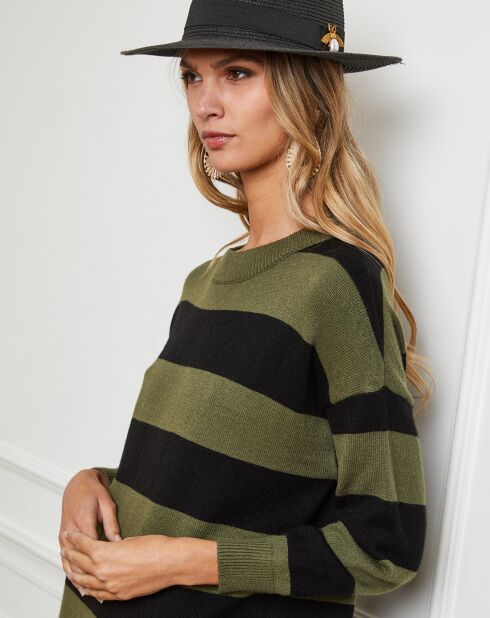 Robe Pauline kaki/noir