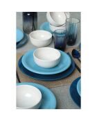 Service de table en céramique  bleu/blanc - 18 pièces