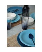 Service de table en céramique  bleu/blanc - 18 pièces