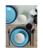 Service de table en céramique  bleu/blanc - 18 pièces