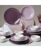 Service de table en céramique multioclore - 18 pièces