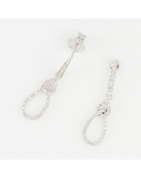 Boucles d'oreilles Olympe Diamants 0.196 ct or blanc