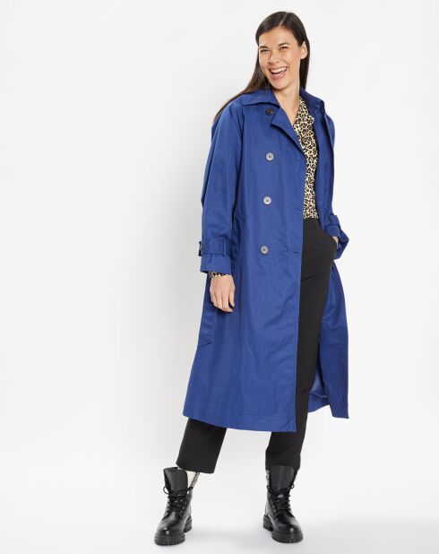 Imperméable en Coton Bio Marius Oversize bleu