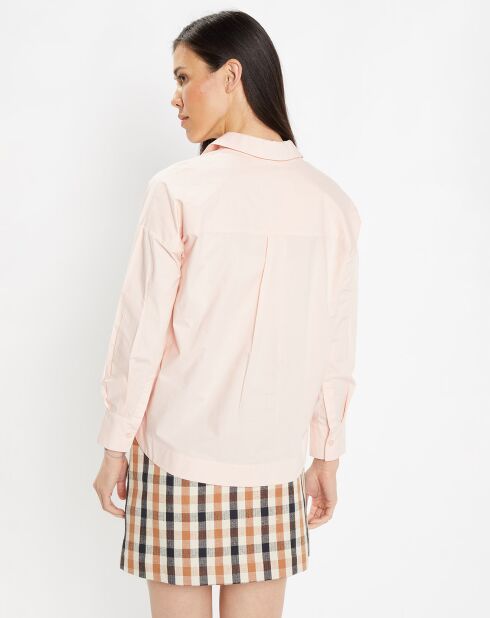 Blouse en Coton vareuse rose clair