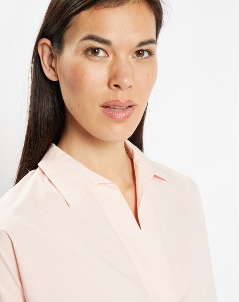 Blouse en Coton vareuse rose clair