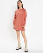 Sweat droit et long en Coton Lenny rose foncé