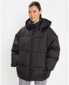 Doudoune Oversize 2 en 1 Campus manches amovibles anthracite