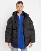 Doudoune Oversize 2 en 1 Campus manches amovibles anthracite