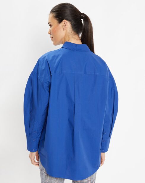 Chemise oversize en Coton Rodez bleu foncé