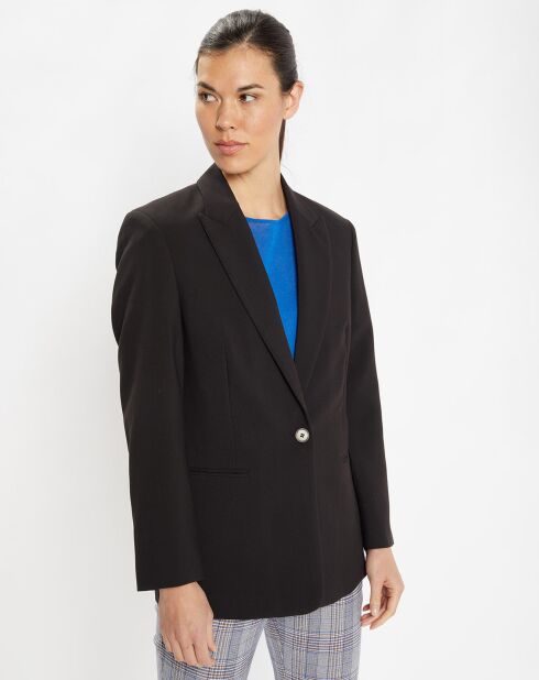 Veste blazer droite Paul noire