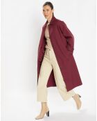 Imperméable long et oversize en Coton bio Louis bordeaux