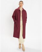 Imperméable long et oversize en Coton bio Louis bordeaux