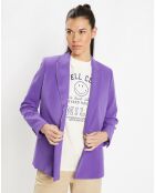 Veste blazer Rune double boutonnage violette