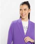 Veste blazer Rune double boutonnage violette