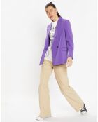 Veste blazer Rune double boutonnage violette