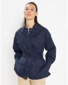 Veste Saharienne en Coton épais bleu marine