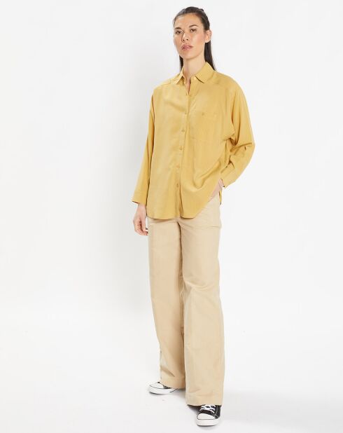 Licht kaki hemd van Paros