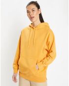 Sweat en Coton bio Raffut à capuche jaune moutarde