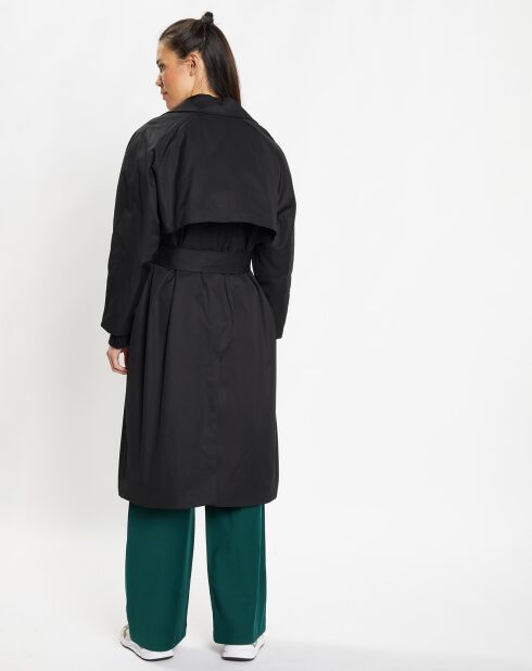 Trench long en Toile de Coton bio Chopin noir