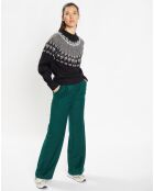 Pantalon à pinces Romeo vert foncé