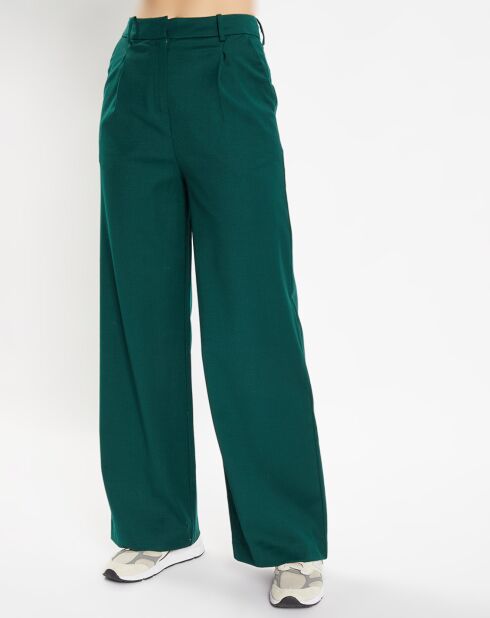 Pantalon à pinces Romeo vert foncé