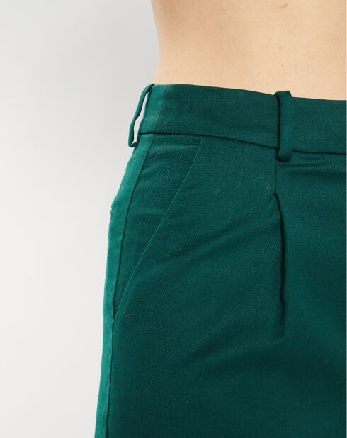 Pantalon à pinces Romeo vert foncé