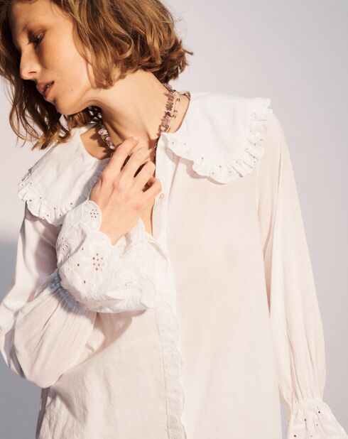 Camicia Edwina con colletto bianco