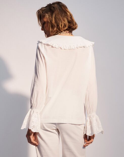 Camicia Edwina con colletto bianco