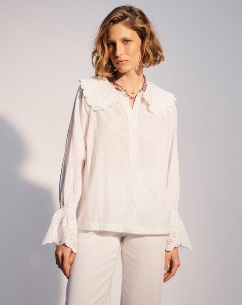 Camicia Edwina con colletto bianco