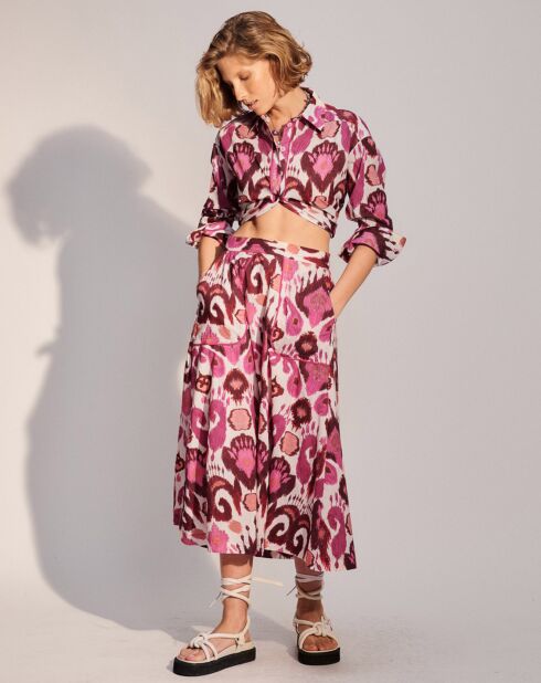 Camicia dritta rosa Jaya