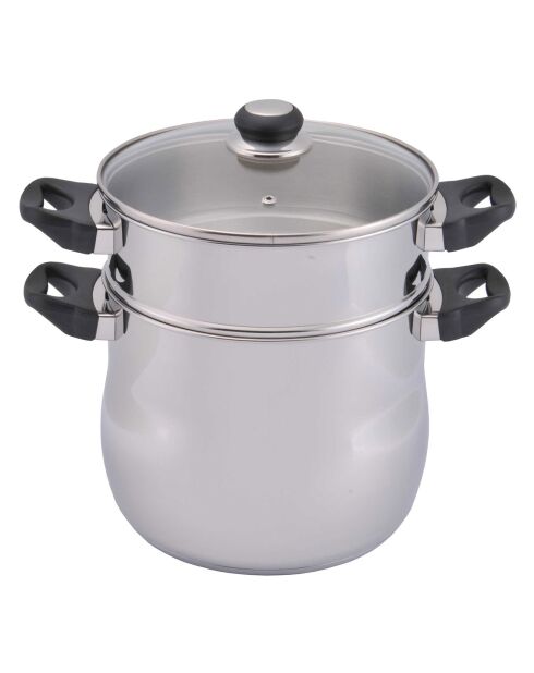 Couscoussier bombé  triple fond induction inox - 9L