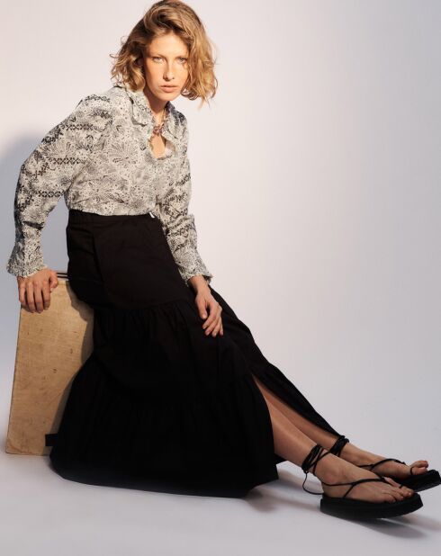 Langer Rock Angélique aus Carbon