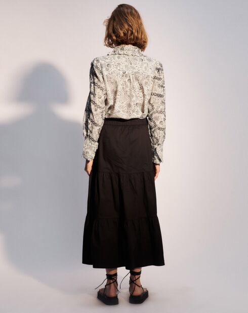 Langer Rock Angélique aus Carbon