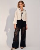 Pantalon large Cecilia carbone