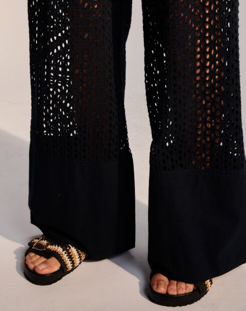 Pantalon large Cecilia carbone