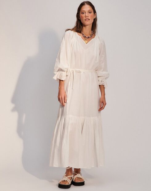 Vestido largo blanco Adrienne