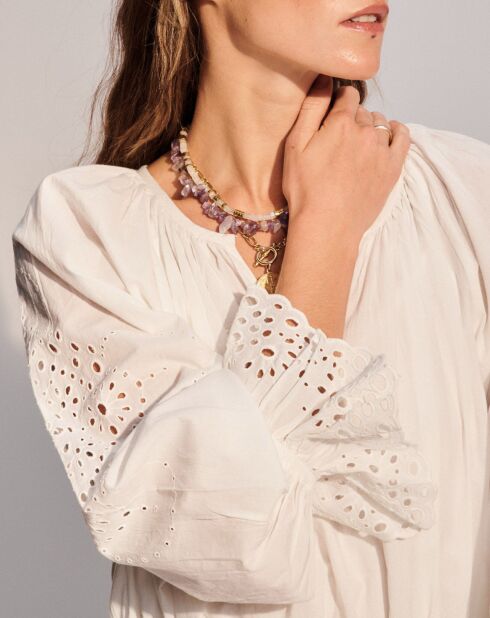 Vestido largo blanco Adrienne