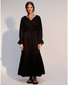 Robe longue Adrienne carbone