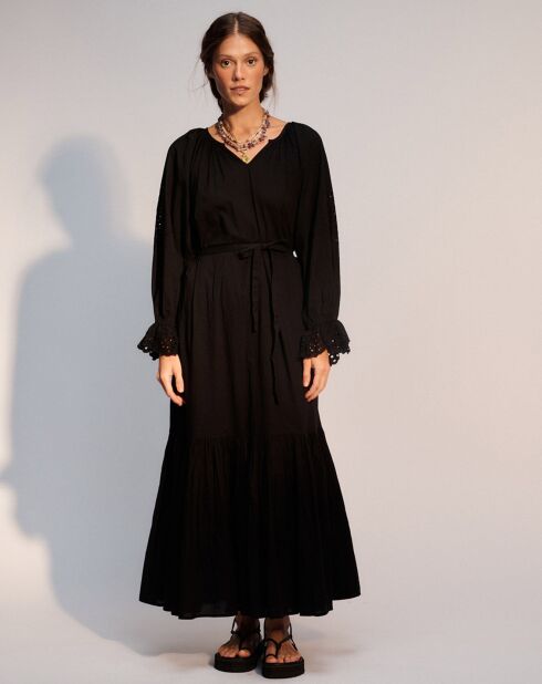 Robe longue Adrienne carbone