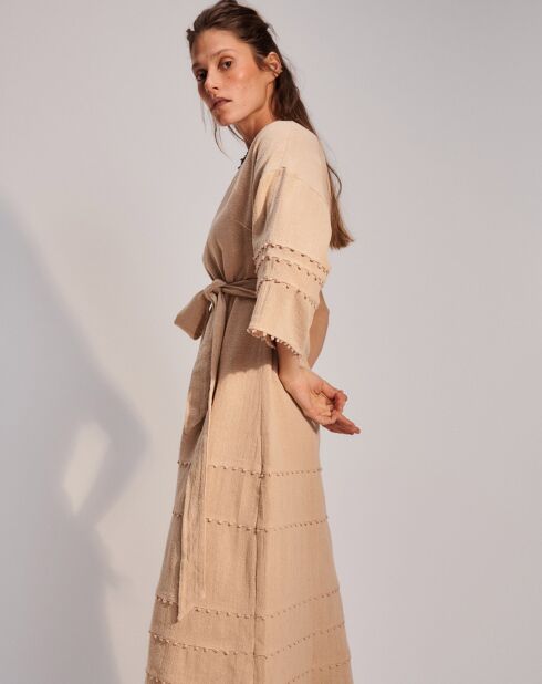 Robe longue Barbara beige