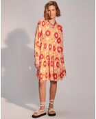 Robe à volants Alejandra orange