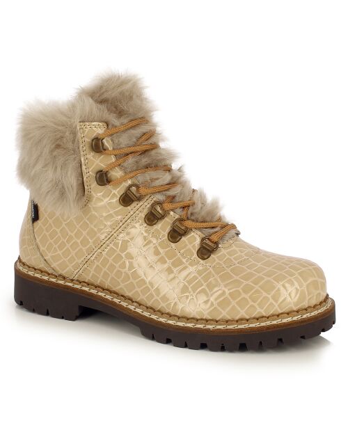 Bottines fourrées Vicky beiges