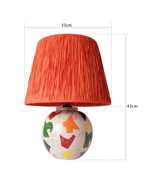 Lampe de table YL517 orange - 33x48 cm