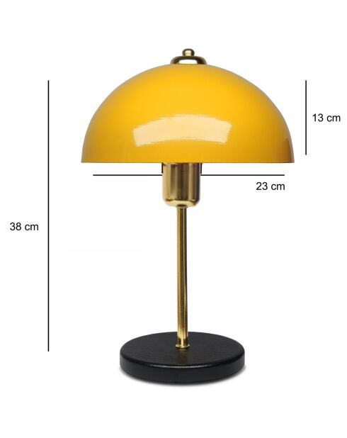 Lampe de table AYD jaune - 23x12x38 cm