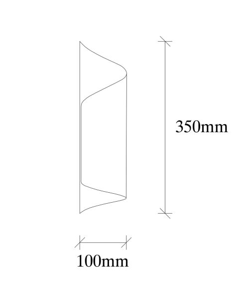 Lámpara de pared crema GMN - 10x16x35 cm