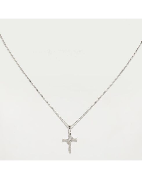 Ma Crosse Twisted Diamonds 0.06 kt witgouden hanger